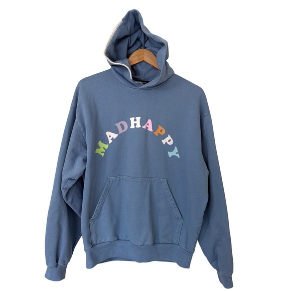 Madhappy Tops - Madhappy Hoodie Blue Pastel Rainbow Small Made in USA
